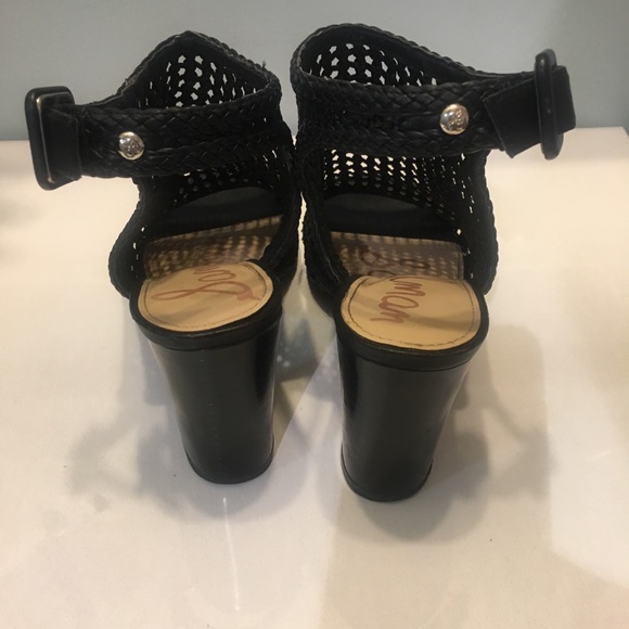 Sam Edelman Evie Woven Peep Toe Booties. Size 6 - Picture 6 of 8